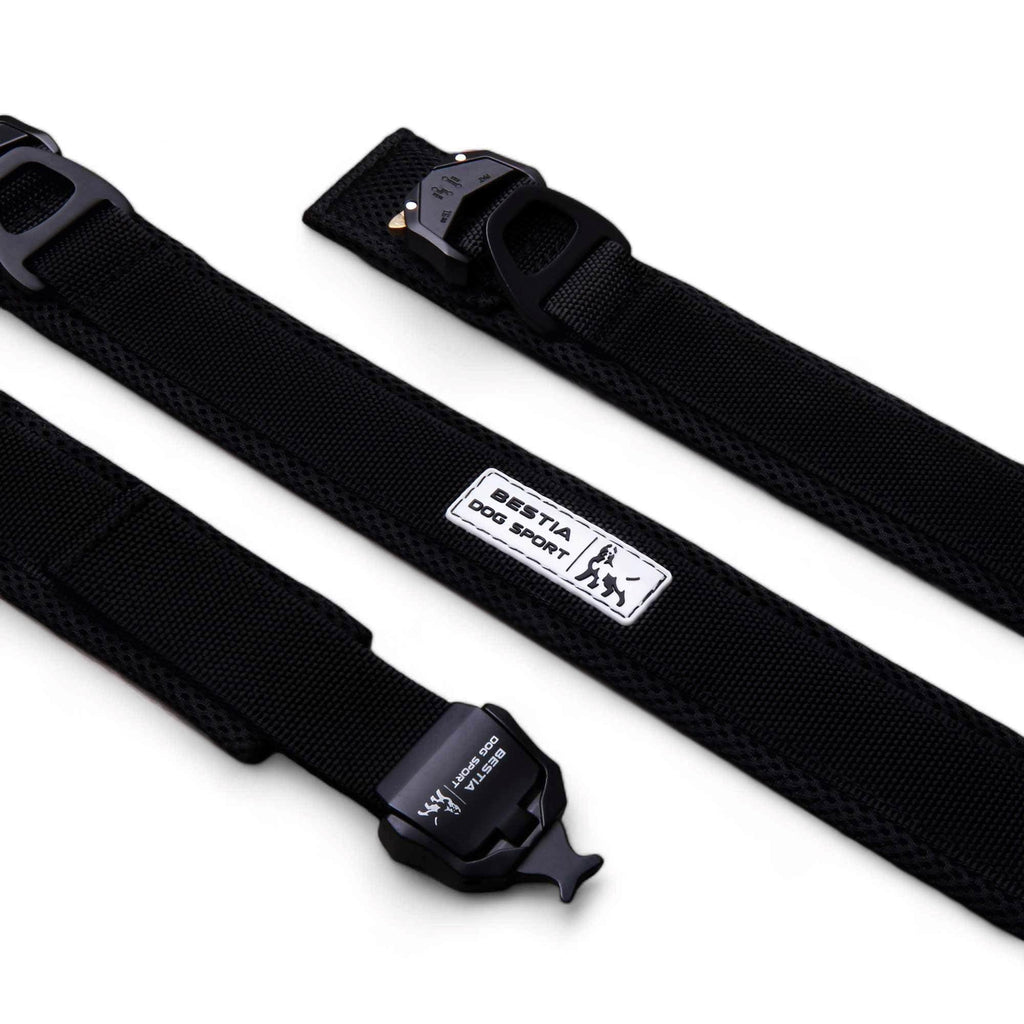 Bestia Dog Sport Schnellverschluss-Halsband Schwarz