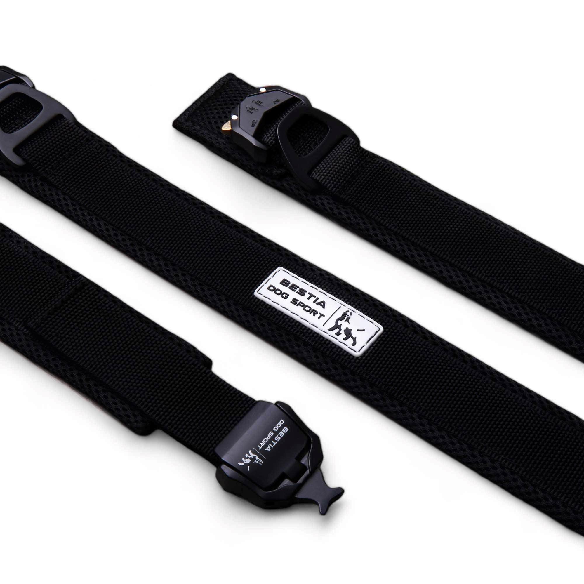 Bestia Dog Sport Schnellverschluss-Halsband Schwarz