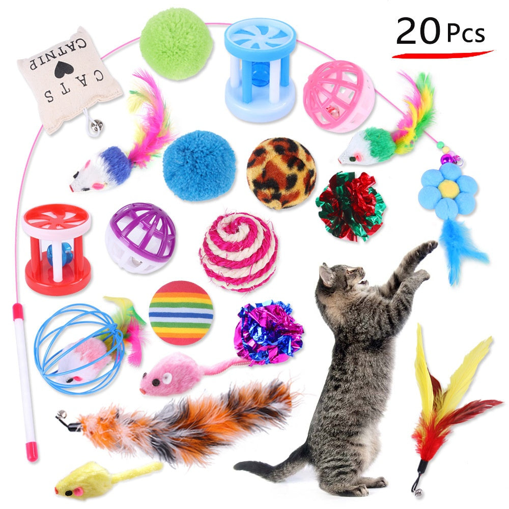 Katzenspielzeug Set – Teaser, Maus & Zubehör, Multi-Style