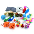 Katzenspielzeug-Set 24-teilig – Catnip, Regenbogenball & bunte Mäuse