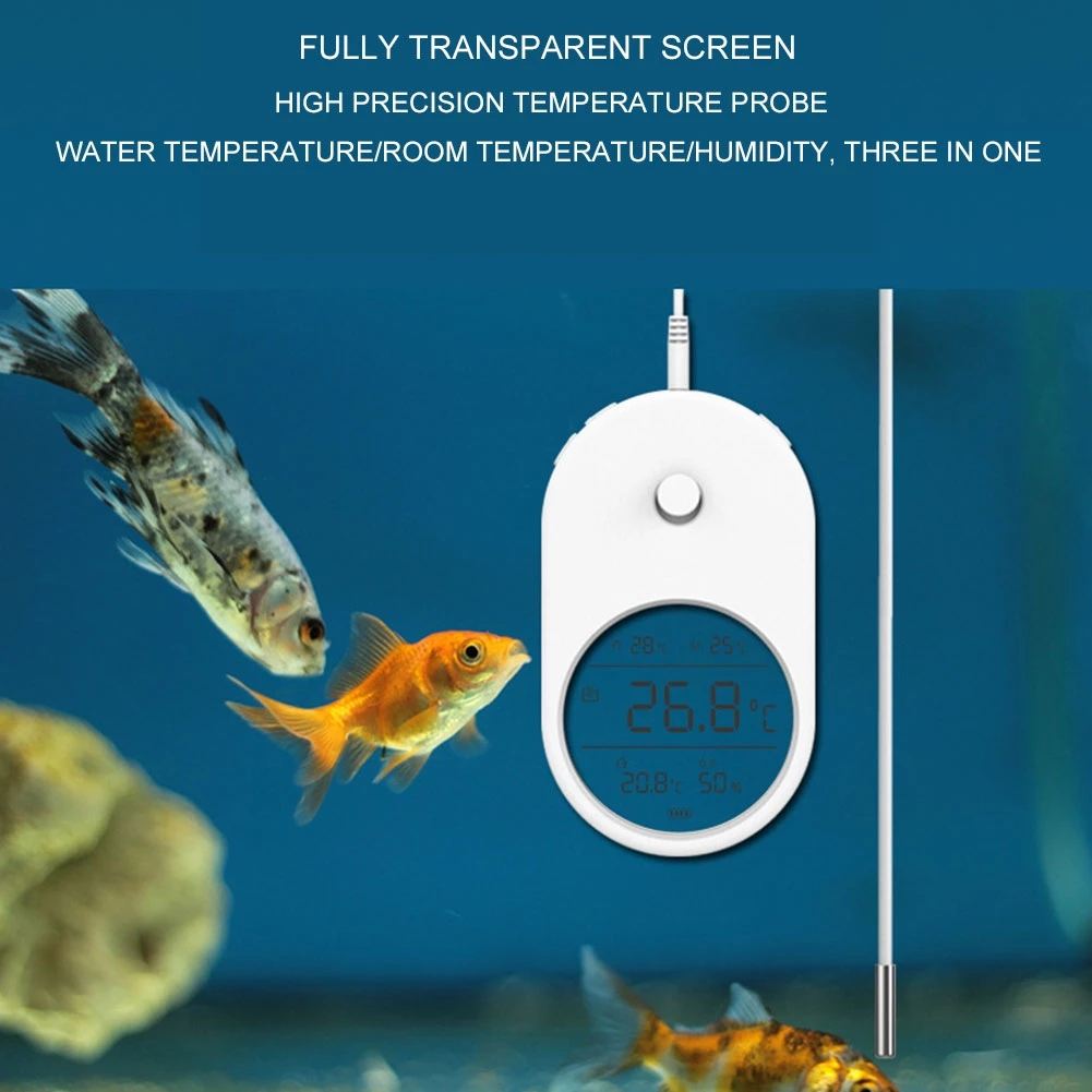 3-in-1 Aquarium Thermometer Digital – Temperatur, LCD-Anzeige & Sonde