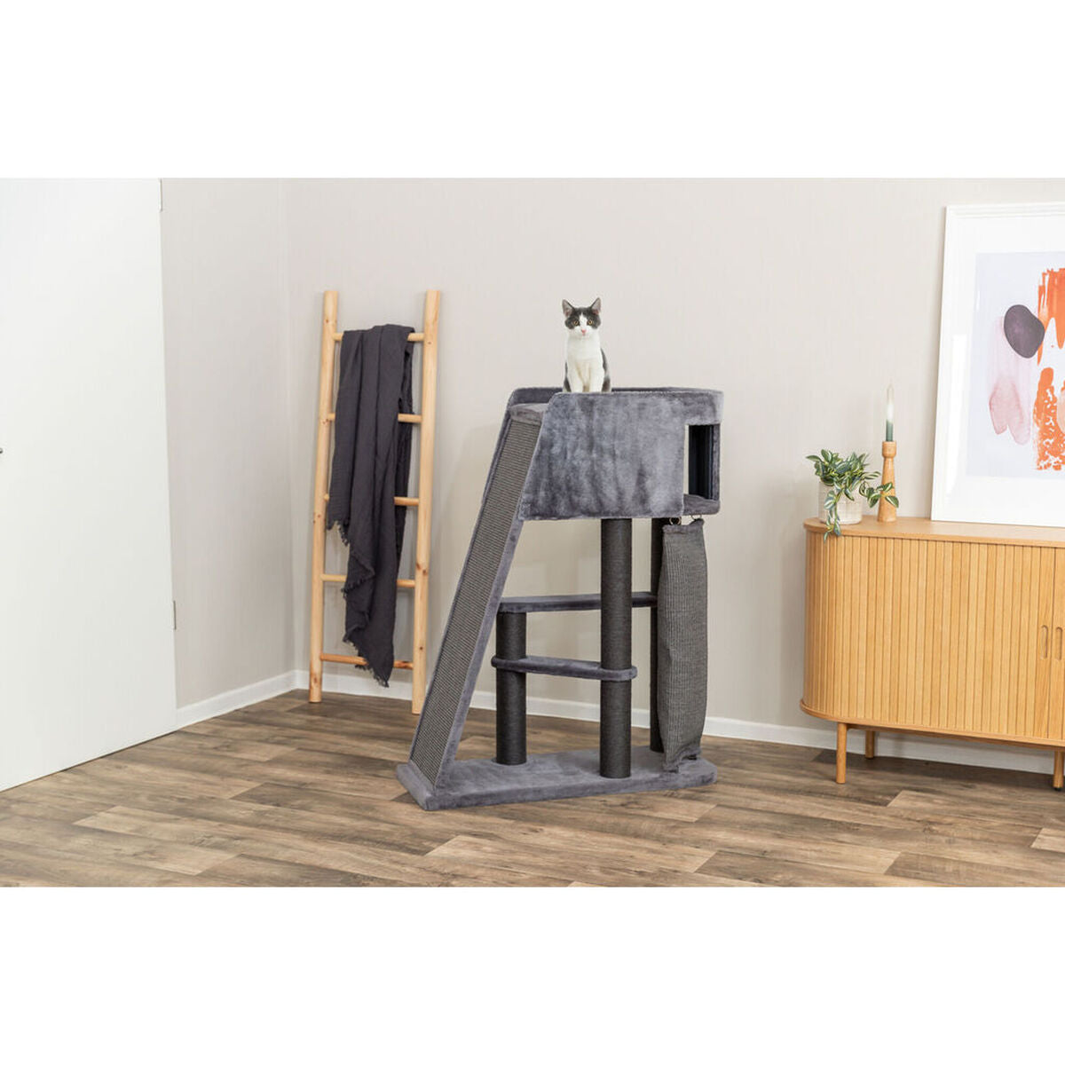 Trixie Kratzbaum Für Katzen Trixie Active 122 Cm Grau