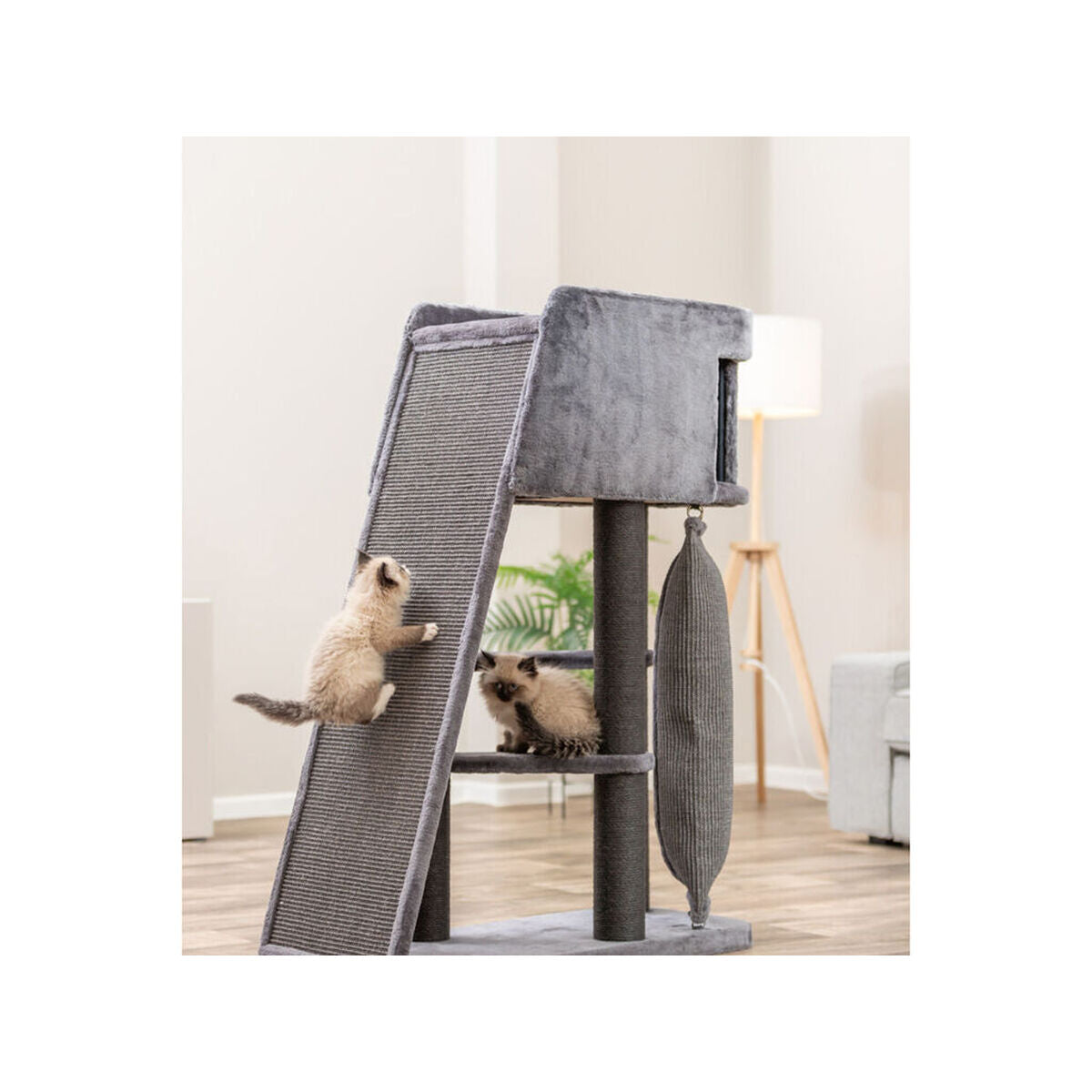Trixie Kratzbaum Für Katzen Trixie Active 122 Cm Grau
