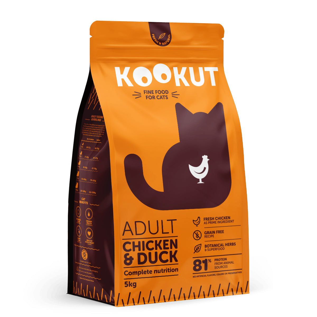 Hühnchen & Ente Trockenfutter für Katzen