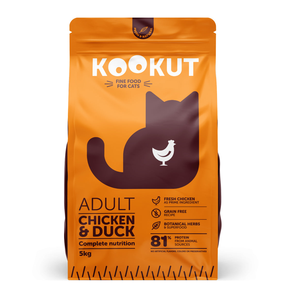 Hühnchen & Ente Trockenfutter für Katzen