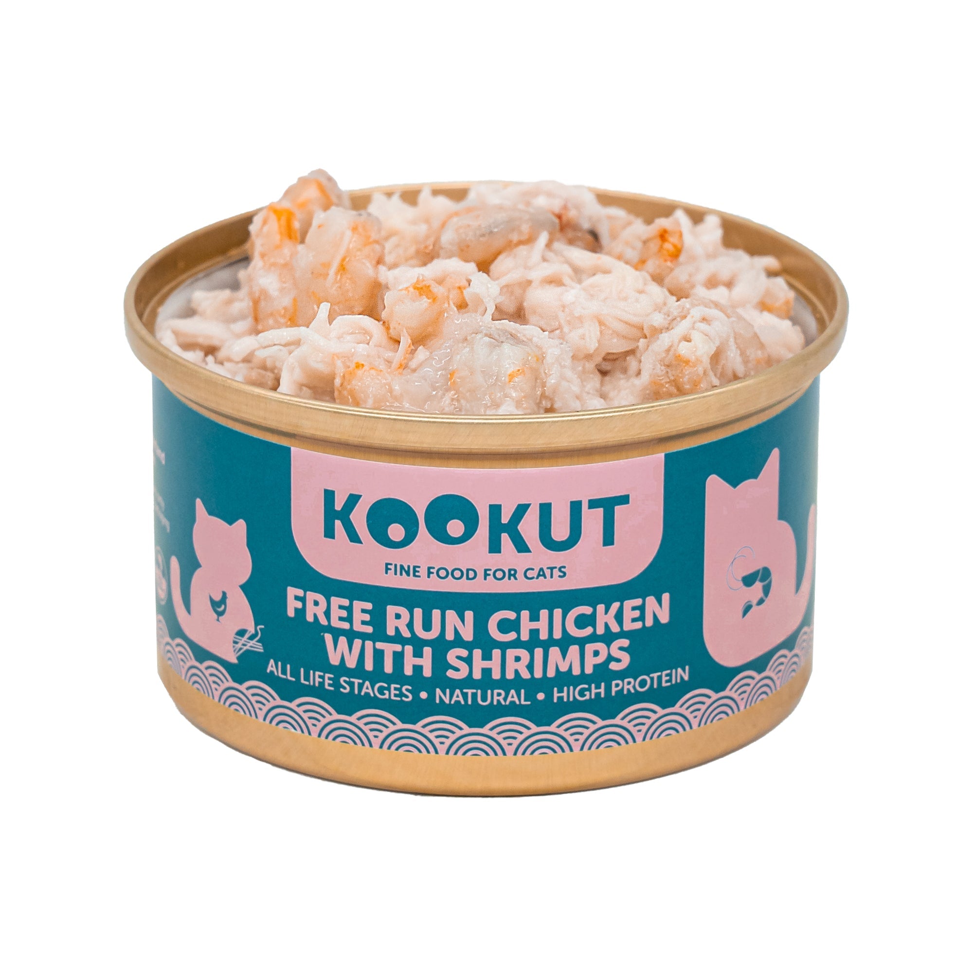 Freiland-Hühnchen & Garnelen – Natural Katzennassfutter