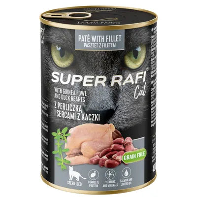 Super Rafi Cat – Pastete mit Perlhuhn & Entenherzen 400g