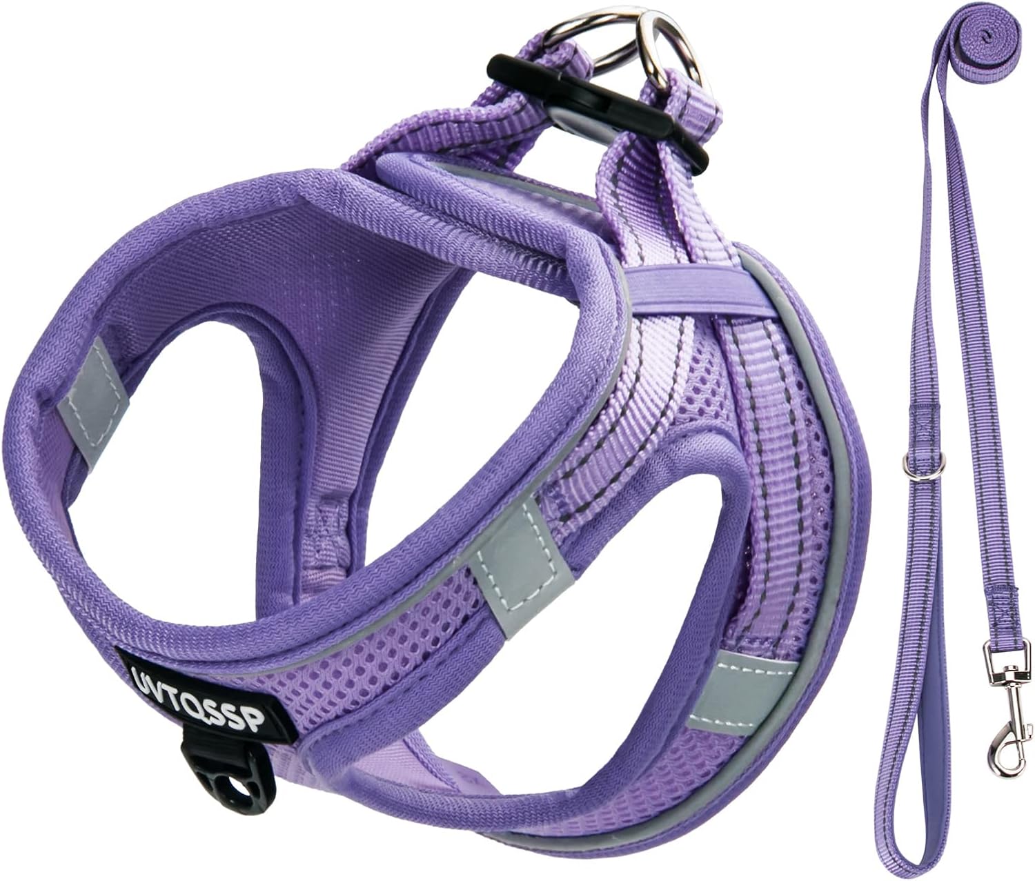 Hundegeschirr mit Leine – Reflektierend Lila