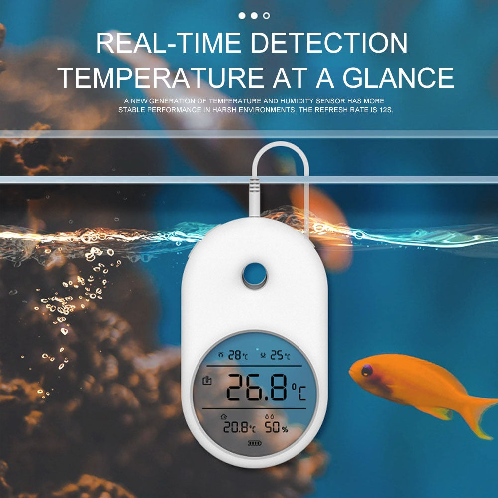 3-in-1 Aquarium Thermometer Digital – Temperatur, LCD-Anzeige & Sonde