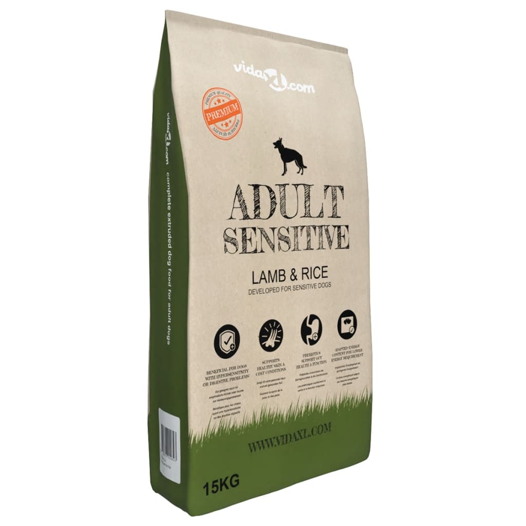 VidaXL Premium Trockenfutter Adult Sensitiv – Lamm & Reis 15kg