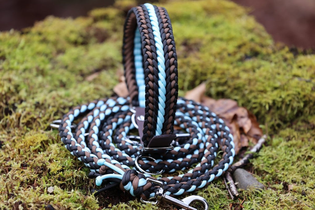 Hundeleine "Blue Whisper" aus Paracord