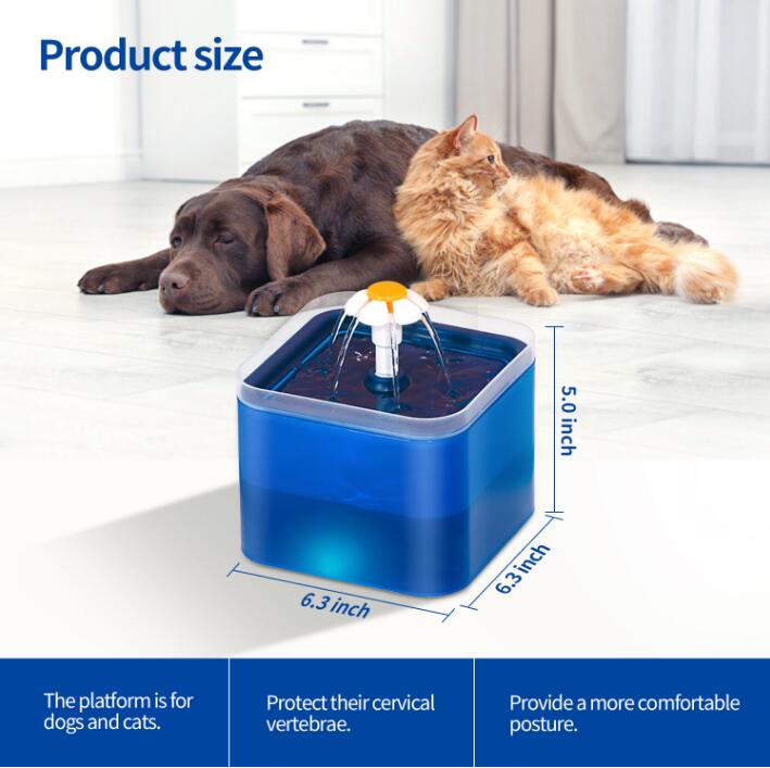 Automatischer Trinkbrunnen für Katzen 2L – LED, Innenbereich