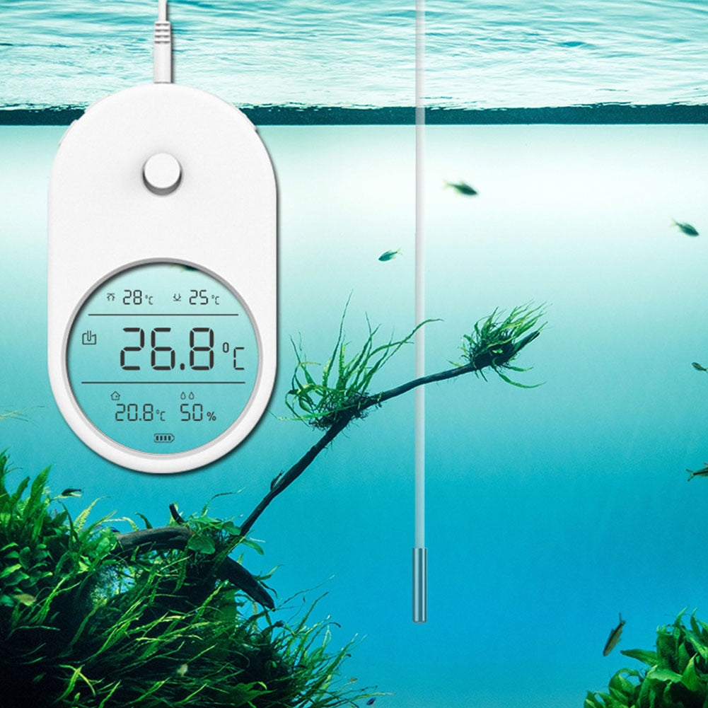 3-in-1 Aquarium Thermometer Digital – Temperatur, LCD-Anzeige & Sonde