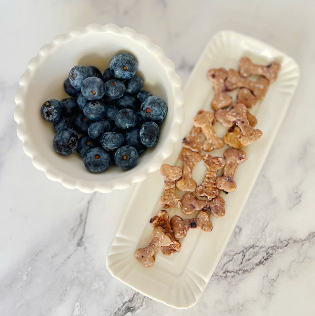 Blaubeer-Rind Hundeleckerlis | Glutenfrei