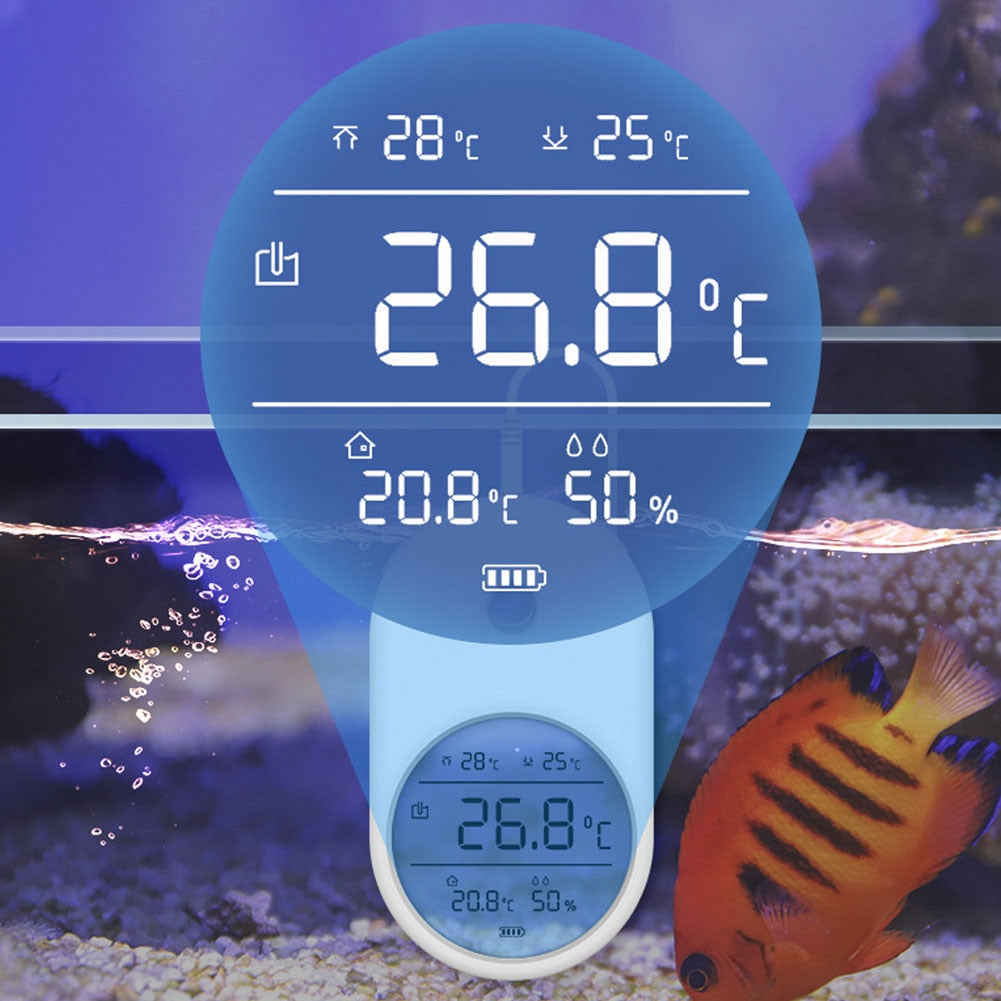 3-in-1 Aquarium Thermometer Digital – Temperatur, LCD-Anzeige & Sonde