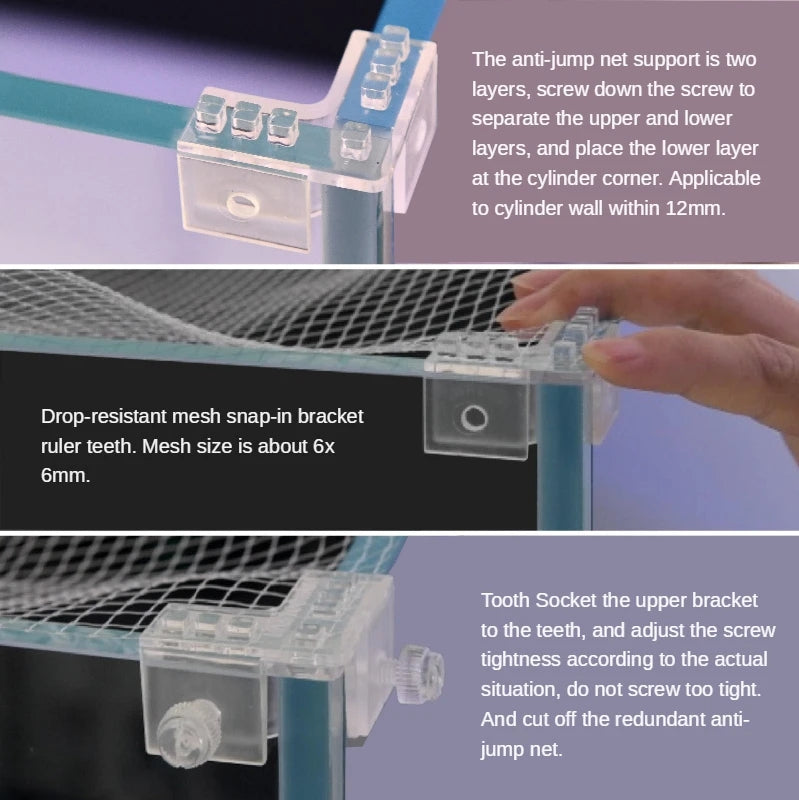 Aquarium Sicherheitsnetz – Transparent, Anti-Sprung & Anti-Flucht