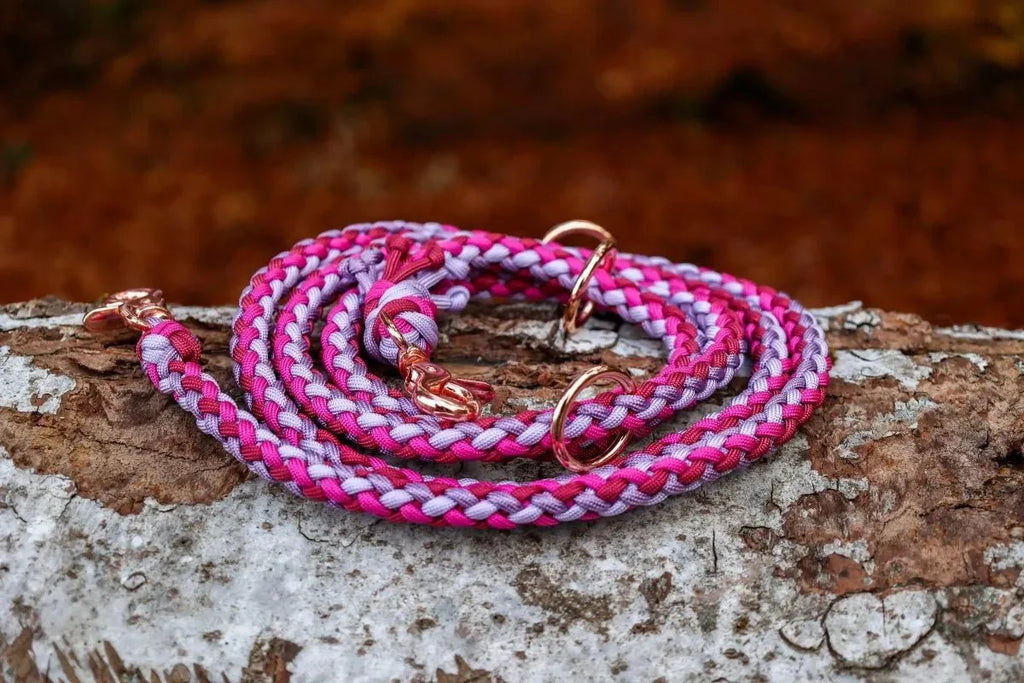 Hundeleine "Lavender Dream" aus Paracord