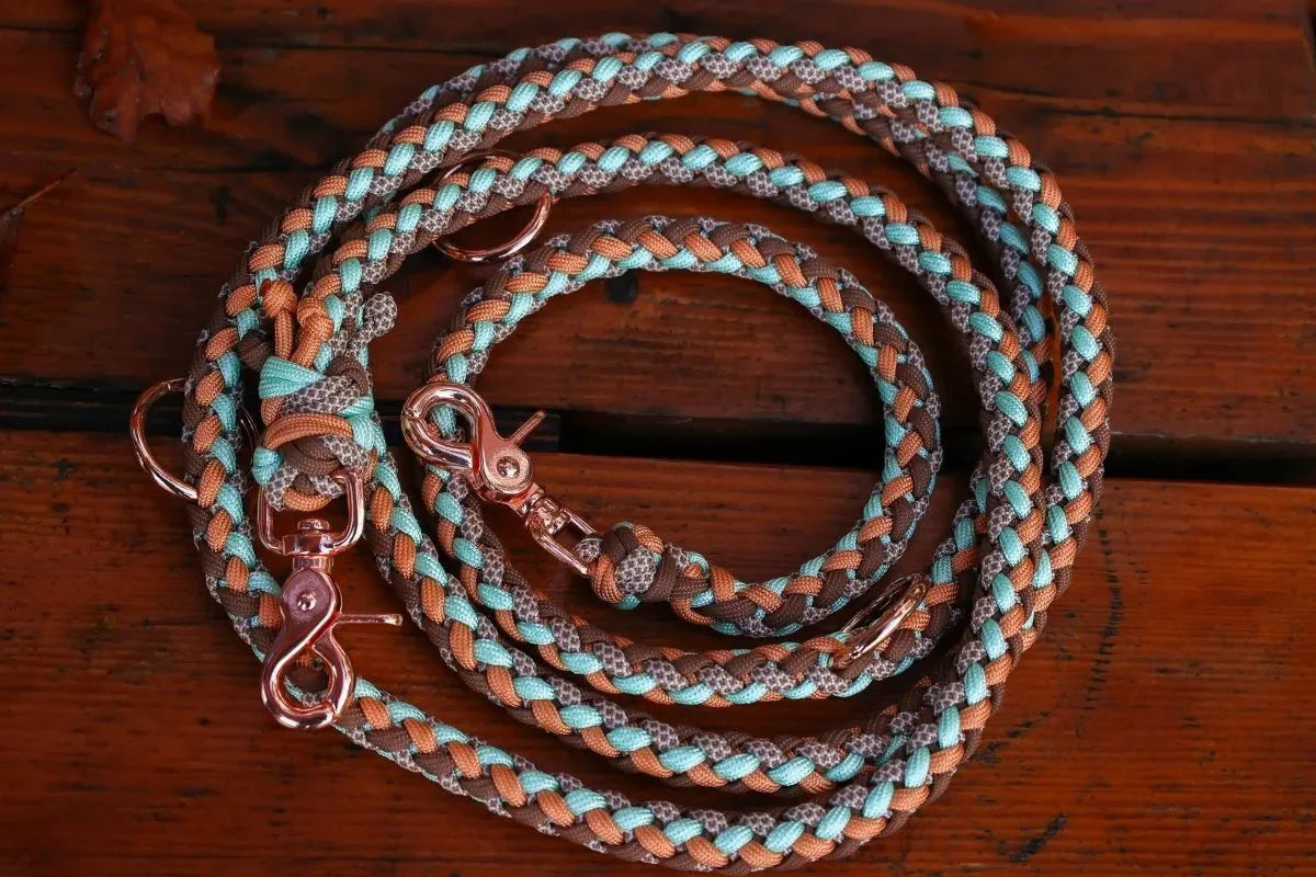Hundeleine "Mint Woods" aus Paracord