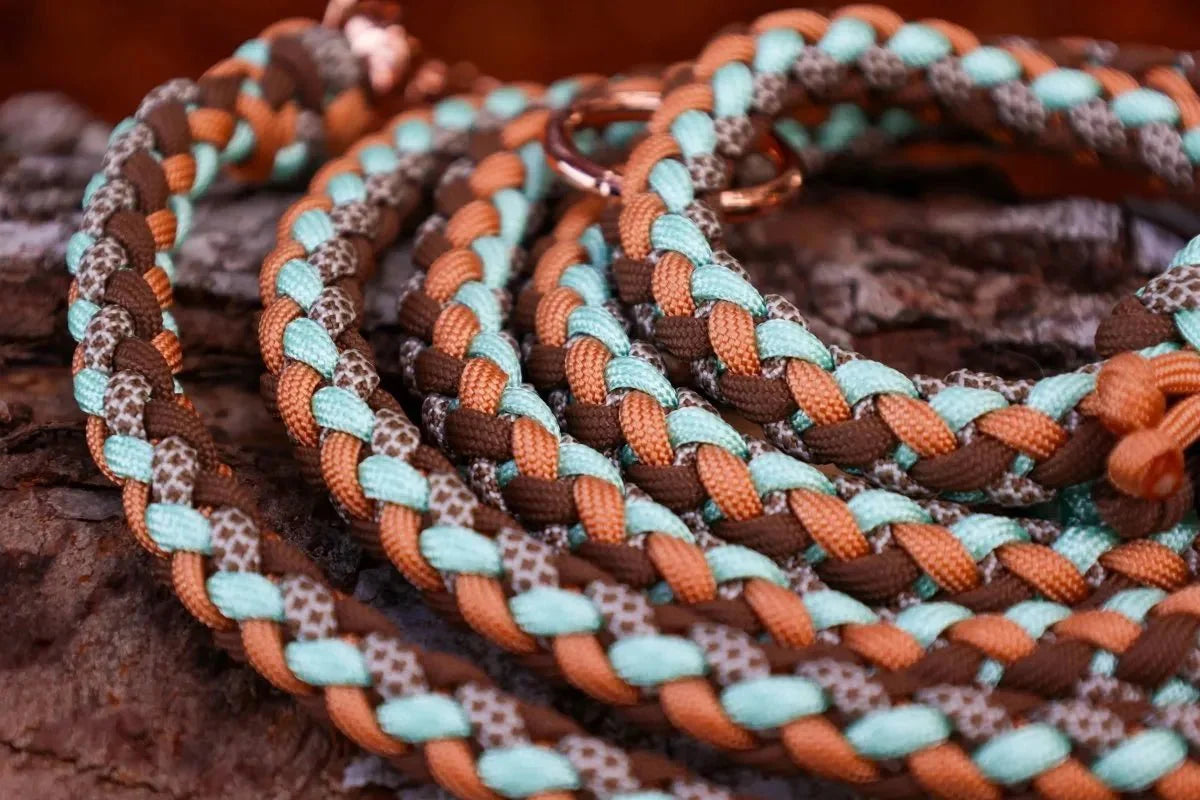 Hundeleine "Mint Woods" aus Paracord