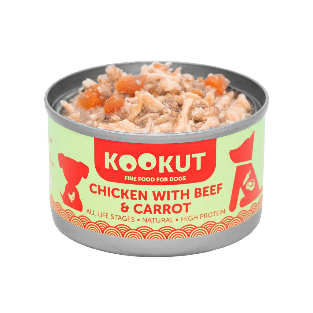 Freiland-Hühnchen mit Rind & Karotten – Natural Hundenassfutter