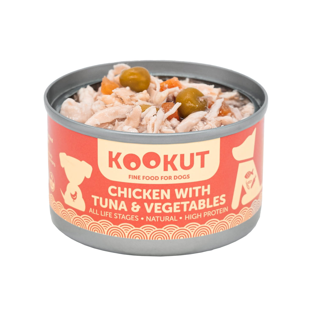 Freiland-Hühnchen mit Thunfisch & Gemüse – Natural Hundenassfutter