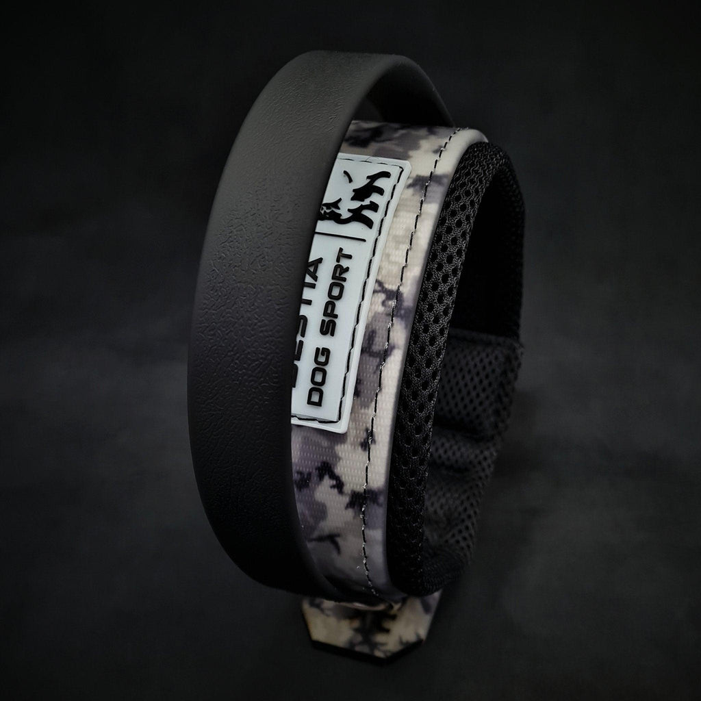 Bestia Dog Sport Griffhalsband Grau Camouflage