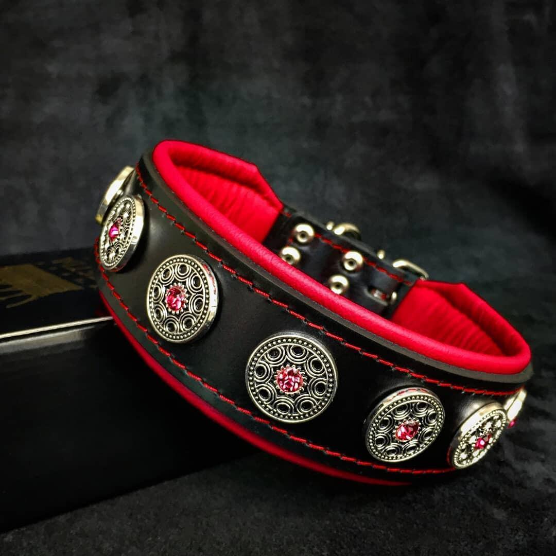 Bijou Hundehalsband Schwarz & Rot