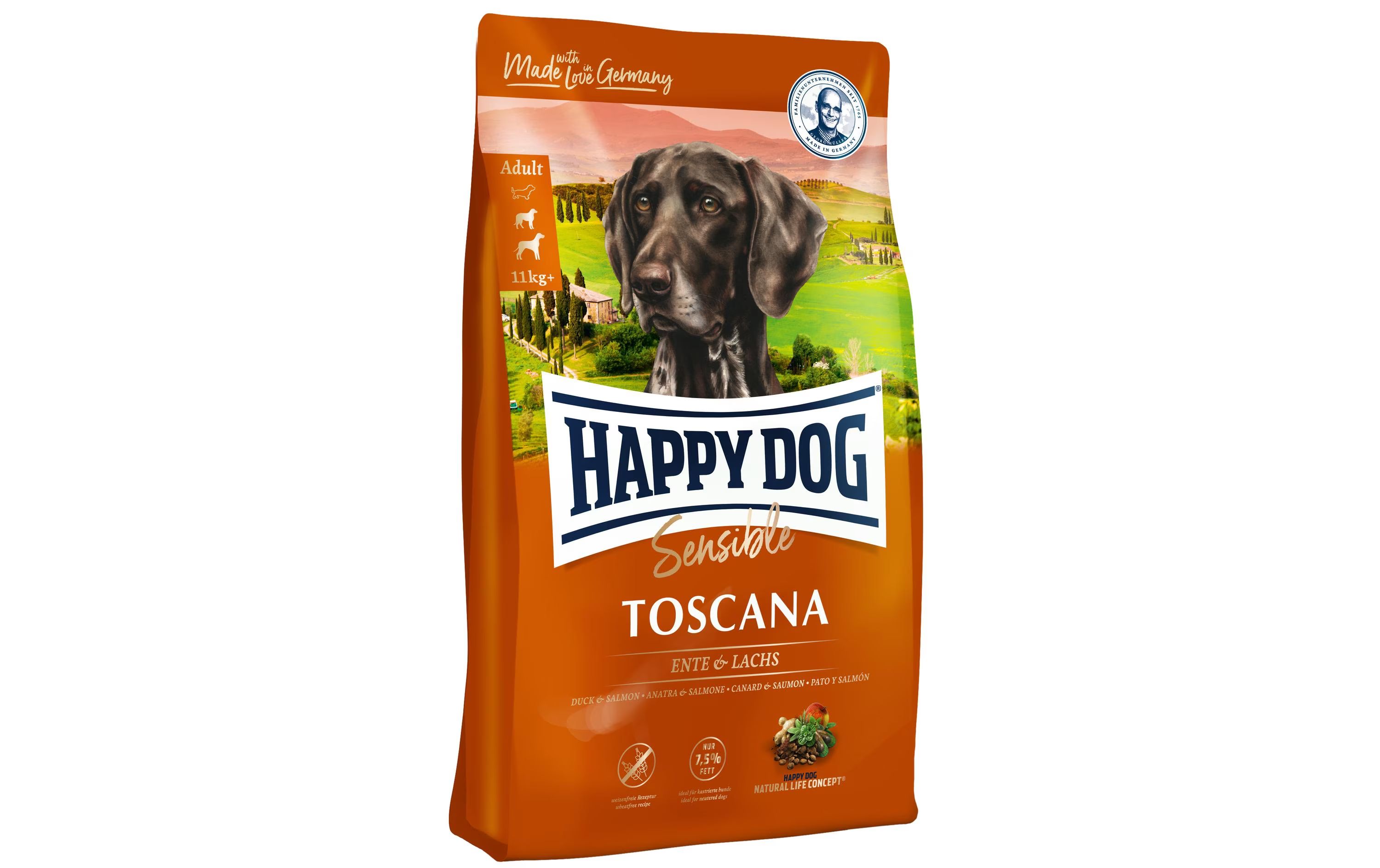 Happy Dog Supreme Sensible Toscana 12,5kg – Ente & Lachs